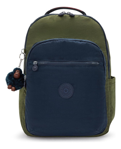Mochila Kipling Seoul Grande Compartimento Laptop 15 Seaweed Green Liso