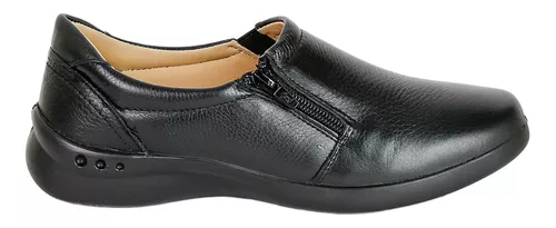 Zapato Cerrado Mujer Negro Piel