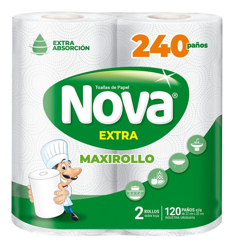 Toalla Nova Extra Maxirollo X 2