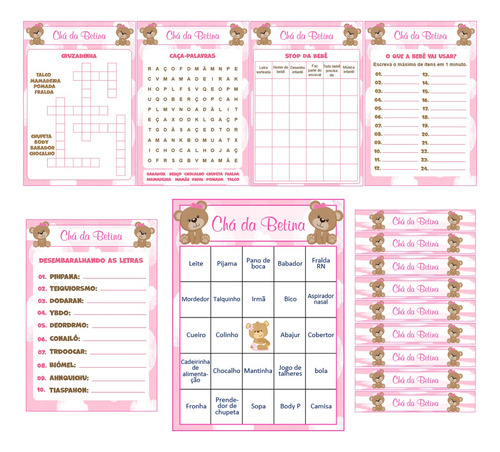 Kit Chá Revelação Fralda Bebê Baby Bingo Em Pdf Frete Grátis