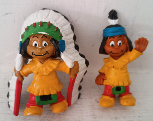 Figuras Indios Yakari Schleich Vintage 1984 7cm 2 Piezas (Usado)