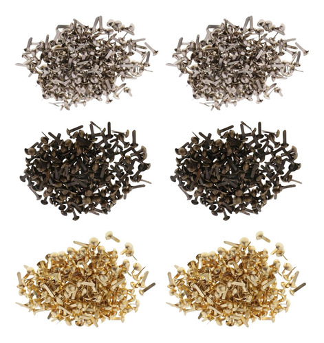 1200x Clavos De Metal Adorno Dorado Para Hacer Tarjetas Diy