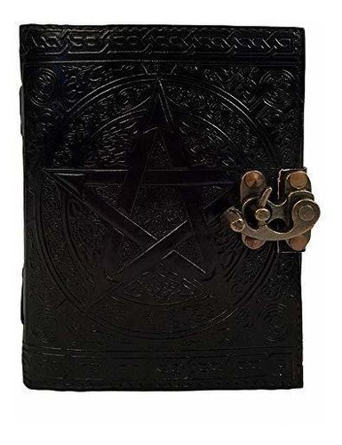 Organizadores Personales Leather Journal Book Black Pentagra