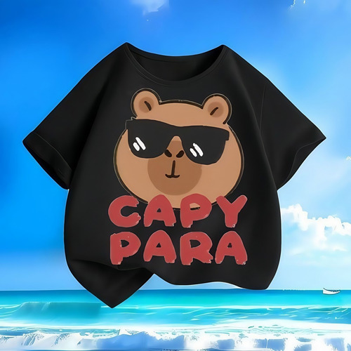 Camiseta Infantil Con Estampado De Capibara, Regalo