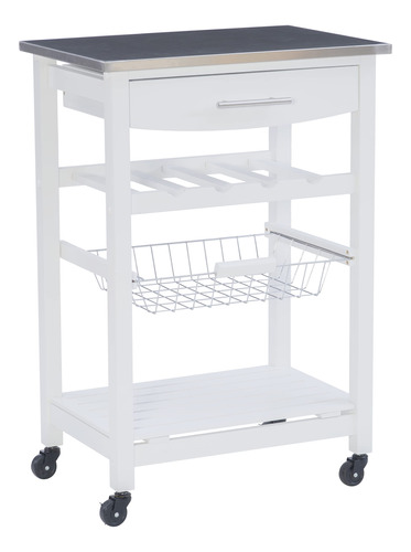 Carrito De Cocina Para Decoración Del Hogar Blanco