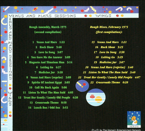 Paul Mccartney Wings Cd Digi Venus Mars Sesions 75 Europa