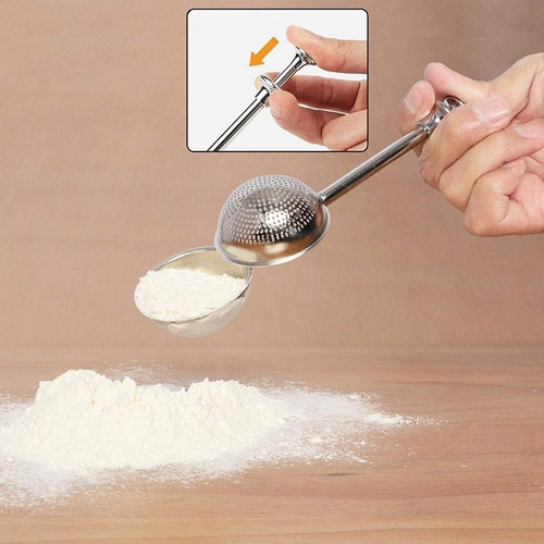 Polvilhador De Farinha Para Assar, Operação Com Alça De Mola