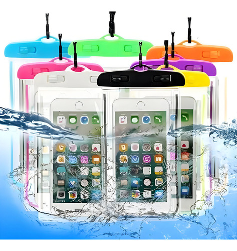 Capa Prova D'água Celular Case Lacrada Chuva - Laranja