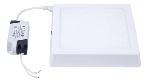 Foco Panel Plafón Led 18w Sobrepuesto Cuadrado Luz Blanca