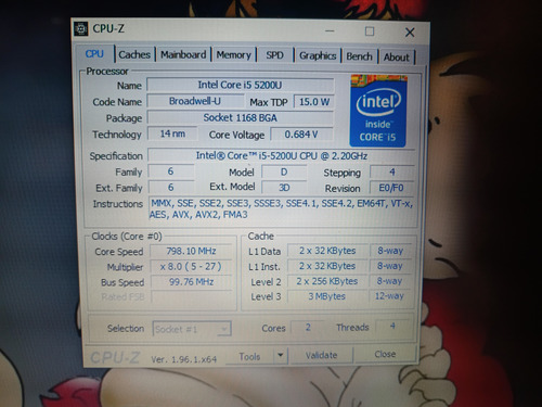 Dell Laptop Ultrabook 5558 Intel Core I5, 8gb Ram, 250gb Ssd Plateado (Usado)