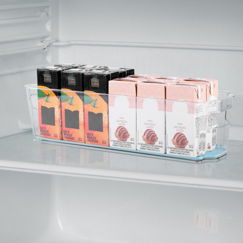 Contenedor Acrílico Refrigerador Antideslizante Largo Tutti Color Transparente