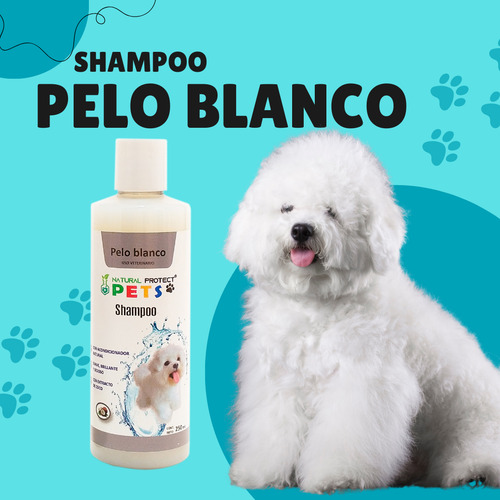 Shampoo Para Perro Pelo Blanco 250 Ml Natural Protects Pets
