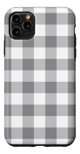 iPhone 11 Pro Max Gris Negro Gingham Pálid B08gwl3k7b_300324