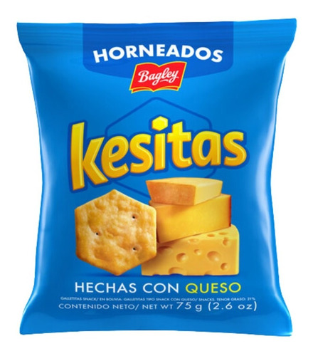 Kesitas Galletitas Sabor Queso 75g X3un- Full7x24