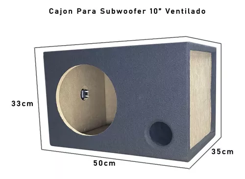 perecer Sin aliento batería Cajón Subwoofer 10 Pulgadas Mdf Tapizado Ventilado | Meses sin intereses