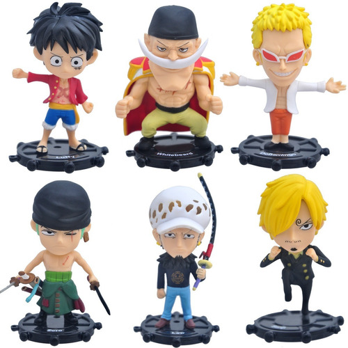 Set Figuras One Piece 6 Unidades Luffy Sanji Zoro