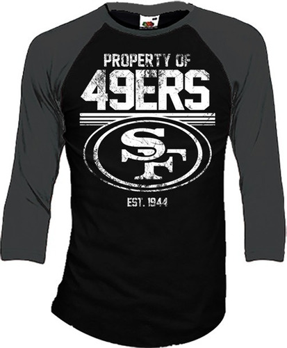 49ers Playeras Manga 3/4 Para Hombre Y Mujer