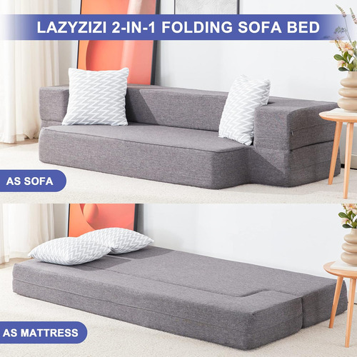 Sofá Cama Plegable Queen 8 Con Almohadas