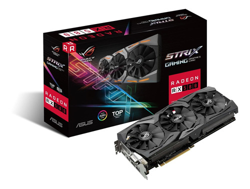 Tarjeta De Video Asus Rx580 Strix 8gb Ddr5 Top Overclocked