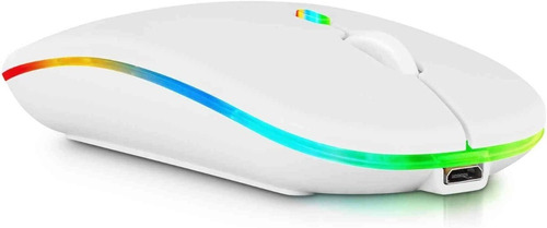 Mouse Inalambrico Recargable Bluetooth + Receptor Usb Rgb