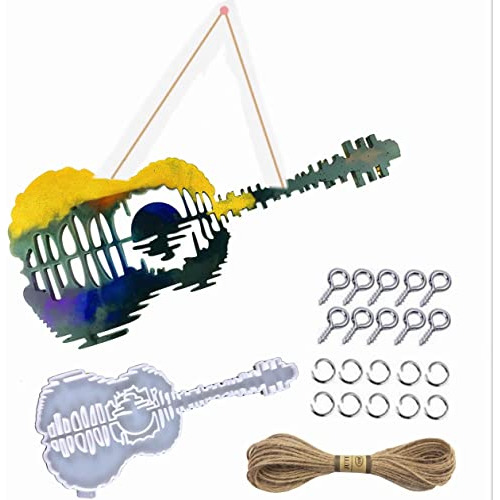 Molde De Resina Para Guitarra, Colgante De Instrumentos Musi