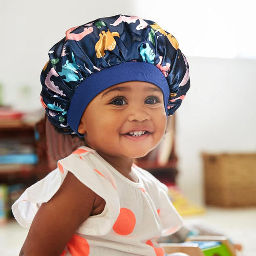 3 Piezas De Gorro De Satén Para Niños, Diseño De Dinosaurio,