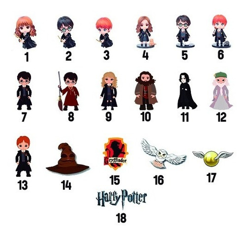 Imagem 1 de 2 de 100 Tags, Apliques Para Festas Filmes - Harry Potter
