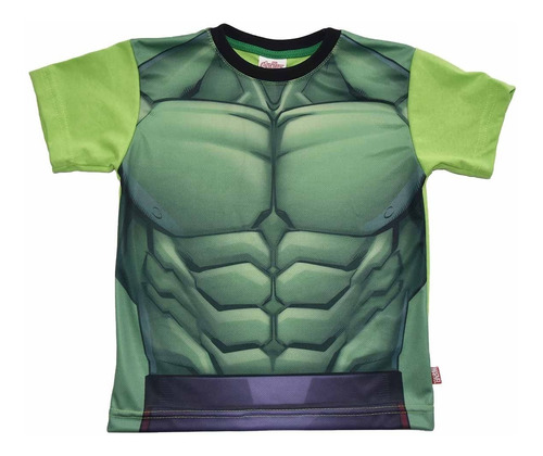 Playera De Hulk Marvel Official Para Niños Premium