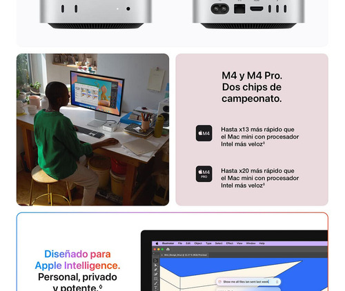 Apple Mac Mini M4 16 Gb 256 Gb Ssd - Cpu 10 Gpu 10