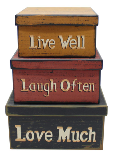 Cvhomedeco. Primitive Vintage Square  Live Well, Laugh Often