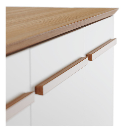 Buffet Babus Aparador Atta 4 Portas Moderno 160cm Cor Branco