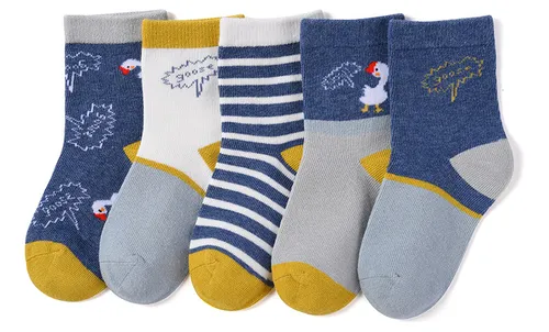 comprar Calcetines Dobles De Niño Calcetines De Rayas Gruesas 5
