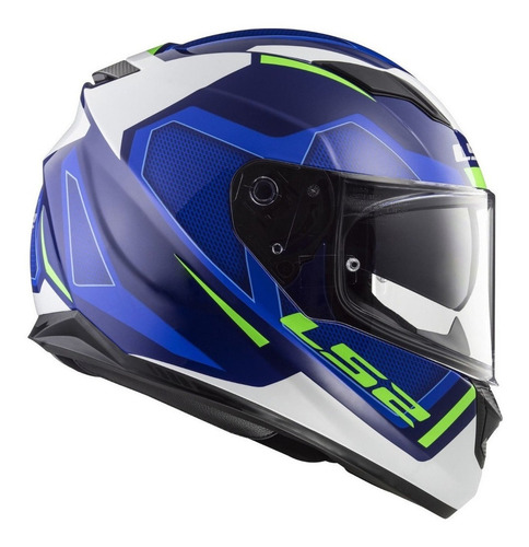 Imagen 3 de 4 de Casco para moto integral LS2 Stream Evo FF320 blue y white edge talle XL