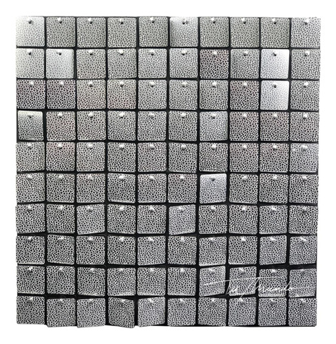 Panel Shimmer Espejos Color Blanco Diseño Leopardo 30 X 30cm