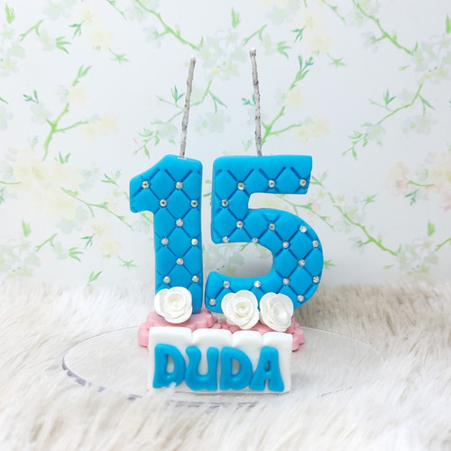 Imagem 4 de 6 de Velas Decoradas Personalizado Biscuit Vela 15 Anos