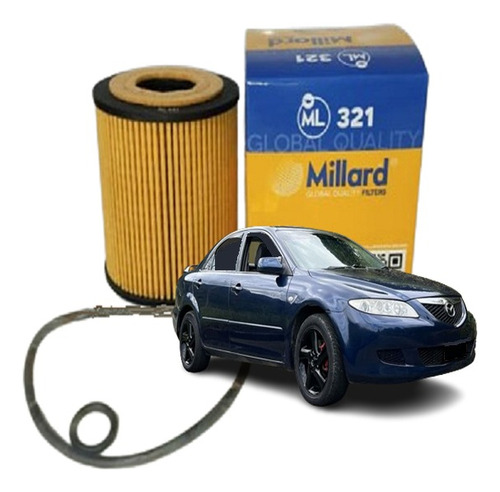 Filtro Aceite Element 321 Para Mazda 6 / 2.3 Lts 2004 A 2009