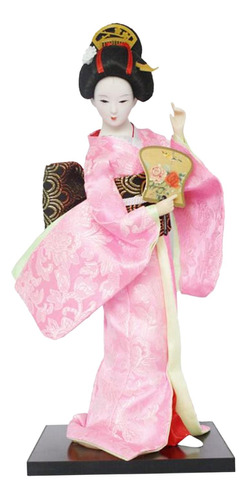 Geisha Japonesa De 12 Pulgadas, Muñeca Geisha Rosa