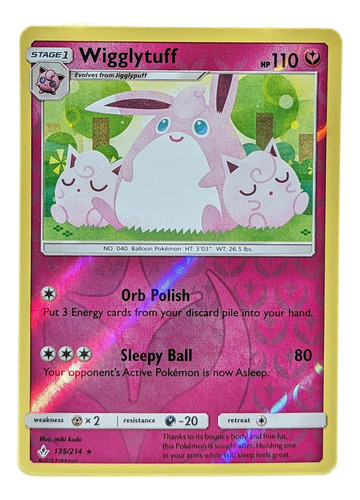 Wigglytuff 135/214 Reverse Holo Unbroken Bonds Pokemon 