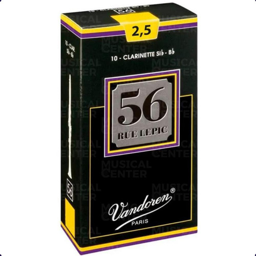 3 Palhetas 56 Rue Lepic Nº 2,5 P/clarinete Sib Vandoren