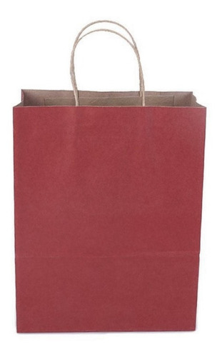 Imagen 1 de 5 de Bolsas De Papel Kraft 16x8x21 Con Manilla/ 25 Unidades