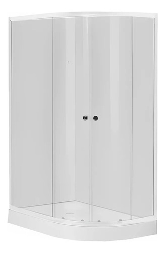 Shower Door Y Receptaculo Curvo 80x100x180 A Muro Izquierdo