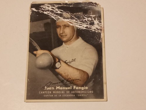 Tarjeta Postal: Juan Manuel Fangio. Trajes Suixtil