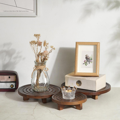 3x Soporte De Plantas De Madera Soporte De Bote De Flores