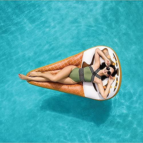 Mvmt Flotador Inflable Para Piscina Con Paletas, Crema, Arco