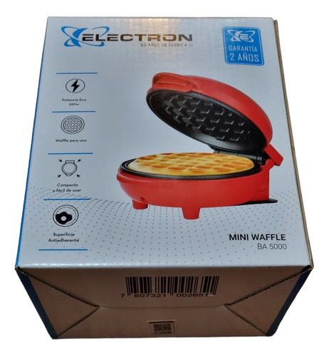 Mini Waffle Electron Ba 5000 550w Antiadherente Mango Frio