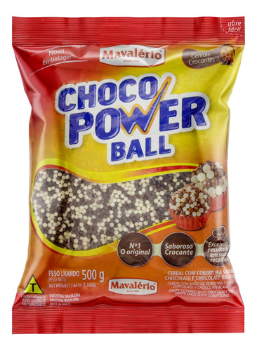Cereal Choco Power Ball Micro Chocolate e Chocolate Branco Mavalério Pacote 500g