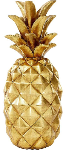 ~? Deco 79 Polystone Fruit Pineapple Sculpture, 6  X 6  X 14