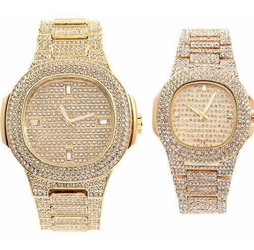  Bling Bling Hip Hop Iced Out Relojes Nauti Designer Look Ca