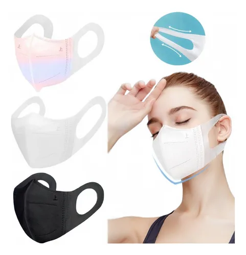 comprar 50 Pzs Mascara Cubrebocas 3d Cubrebocas Colores Kn95, Kn94 Color Blanco