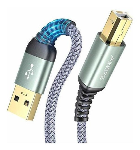 Impresora Usb 9.8 Ft Para 2.0 Tipo Velocidad Hp Canon Dell 7